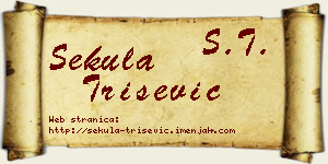 Sekula Trišević vizit kartica